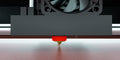 3D printer extruder depositing material