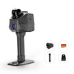 Black 3dmakerpro raven lidar 3d scanner with purple lens and rtk module mounted on an adjustable stand for geo referenced scanning