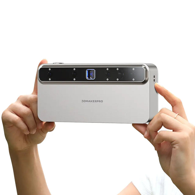 3DMakerPro Toucan 3D Scanner: Sleek silver model with infrared sensors