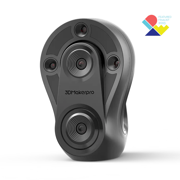 3DMakerpro Whale 3D scanner with black 360-degree multi-lens design