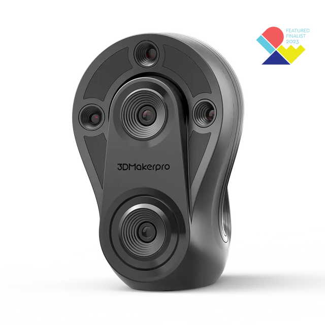 3DMakerpro Whale 3D scanner with black 360-degree multi-lens design