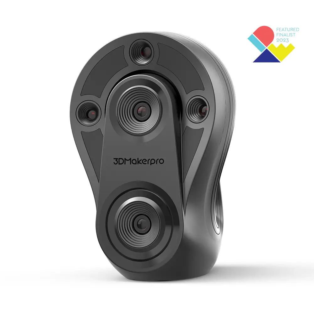 3DMakerpro Whale 3D scanner with black 360-degree multi-lens design