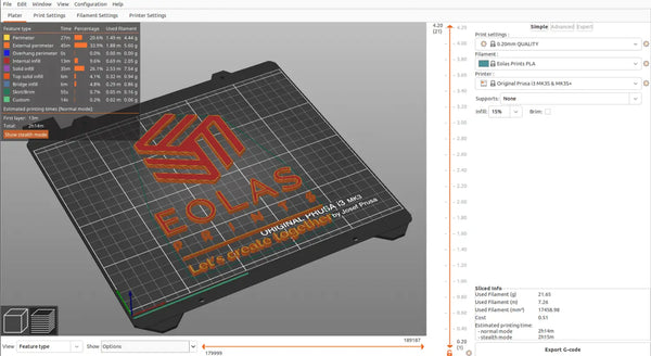 PrusaSlicer Eolas Prints