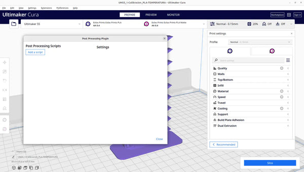 Ultimaker Cura Post Processing Plugin