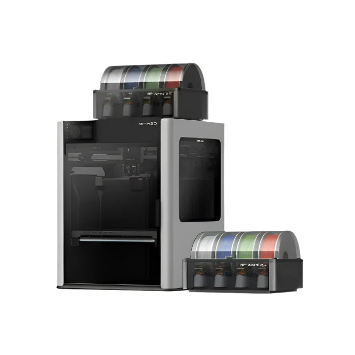 3D printer with filament spools.