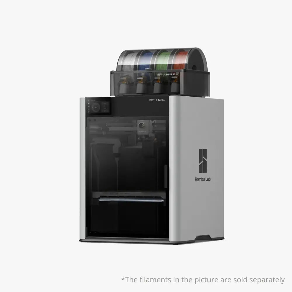 Bambu Lab H2S 3D printer with multi-filament system showcasing advanced H2D technology