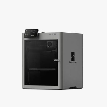 3D printer Bambu Lab P2S with black and gray design and digital display panel