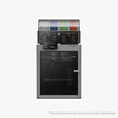 Modern multi-color 3D printer with enclosed chamber, filament storage, and chamber monitoring camera for Bambu Lab P2S Combo