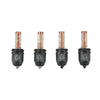 Four 3D printer nozzles.