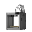 Gray flashforge creator 5 high-speed multi-colour 3d printer with independent toolheads and purge waste tubes above bed