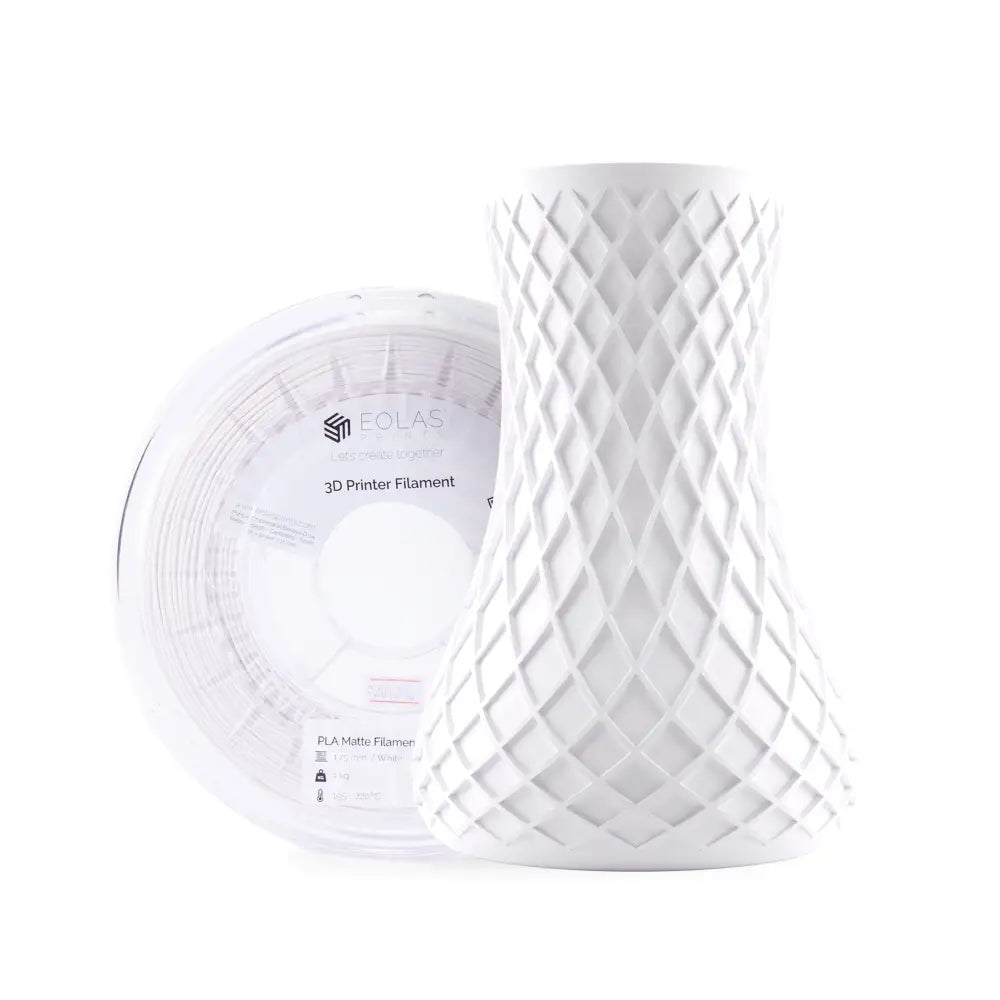 PLA Matte Filament - 1.75 mm / 1 Kg / White - 3D Printer Filament