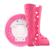 Pink PLA Neon Filament spool with perforated support for 3D printing