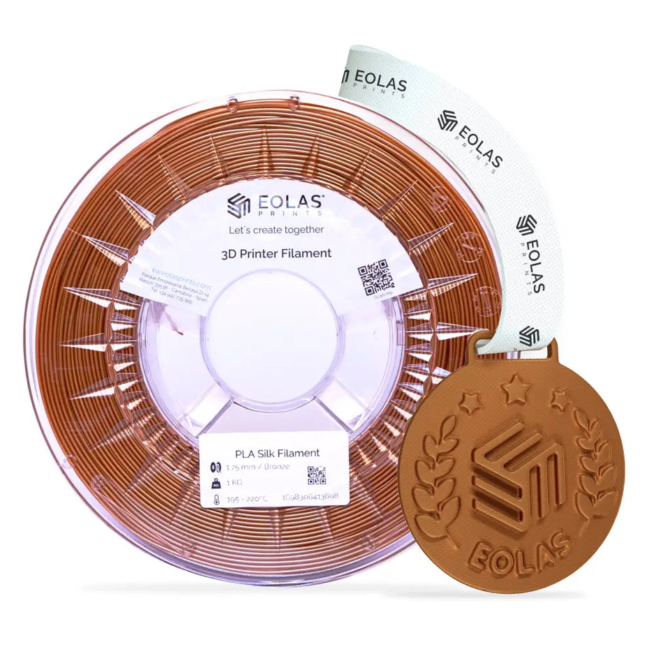 PLA Silk Filament - 1.75 mm / 1 Kg / Bronze - 3D Printer Filament