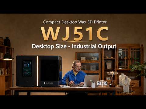 Flashforge WJ51C desktop wax 3D printer overview video