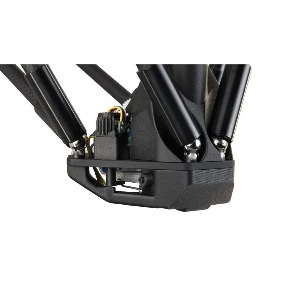 Black robotic arm assembly.