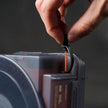 Black and orange retractable tape measure in Prusa USS Drybox