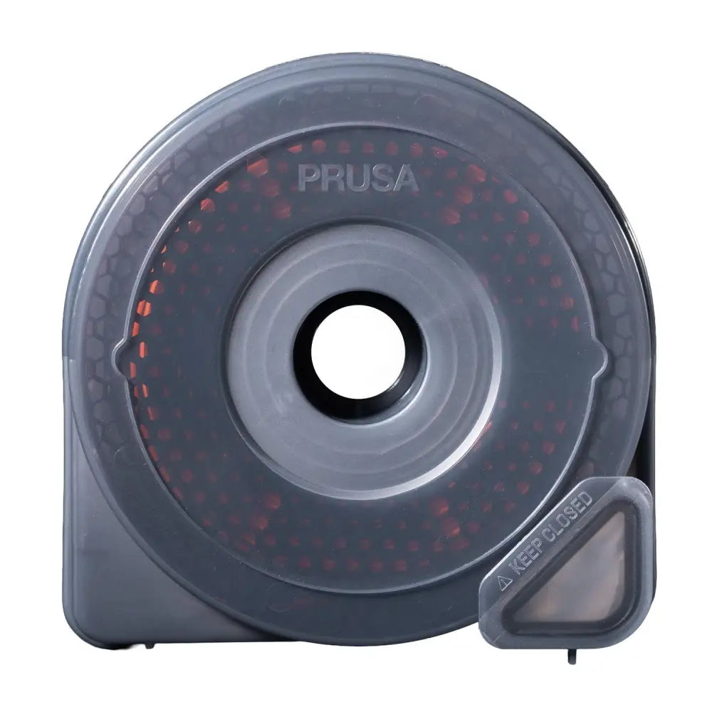 Prusa USS Drybox with sleek filament spool holder in transparent and black plastic