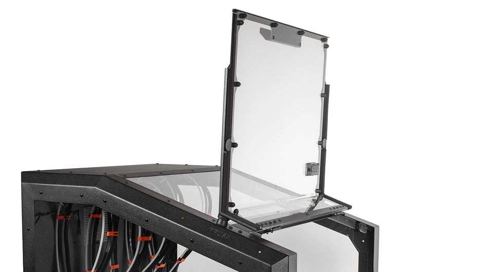 Enclosure for Prusa XL+ avec le panneau supérieur ouvert