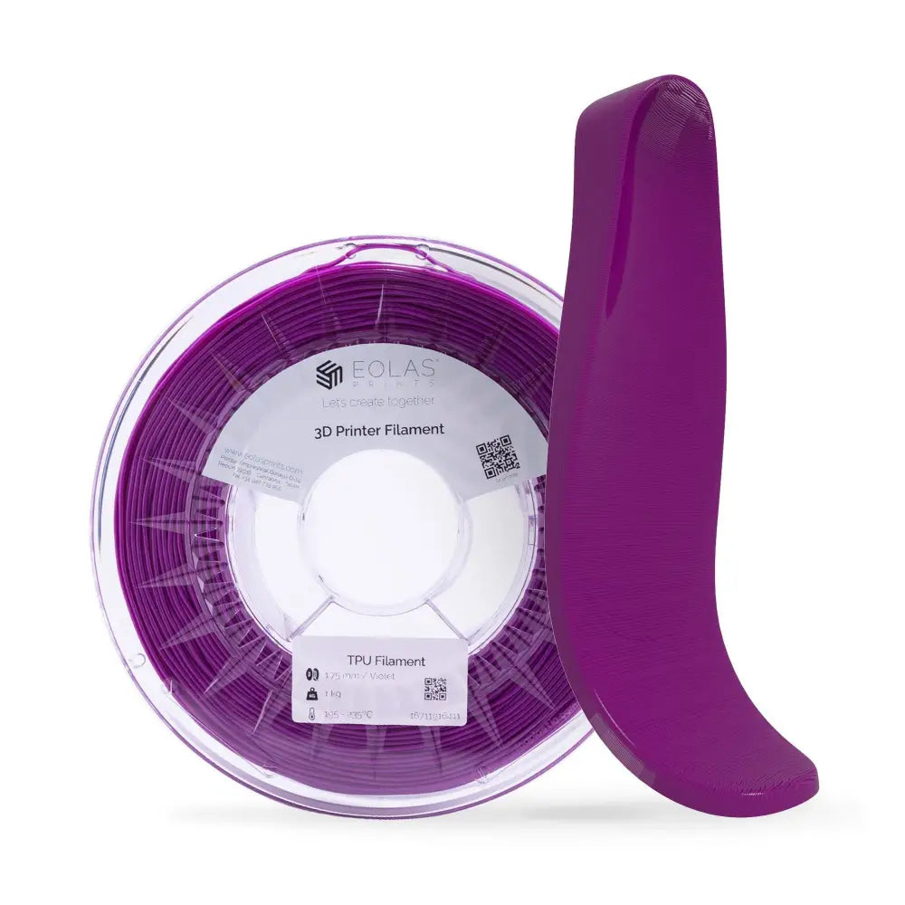 TPU Flex Filament - 93A - 1.75 mm / 250 G / Violet - 3D Printer Filament