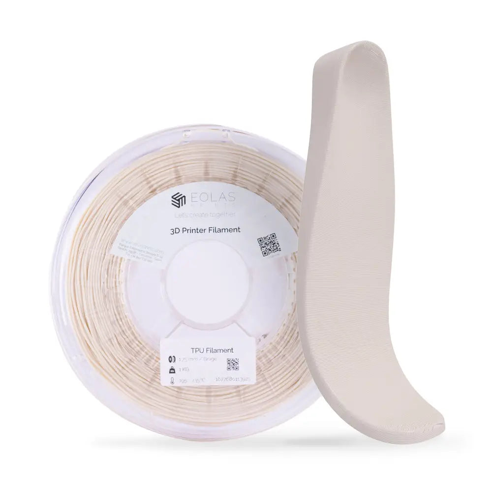 TPU Flex Filament - 93A - 1.75 mm / 250 G / Beige - 3D Printer Filament