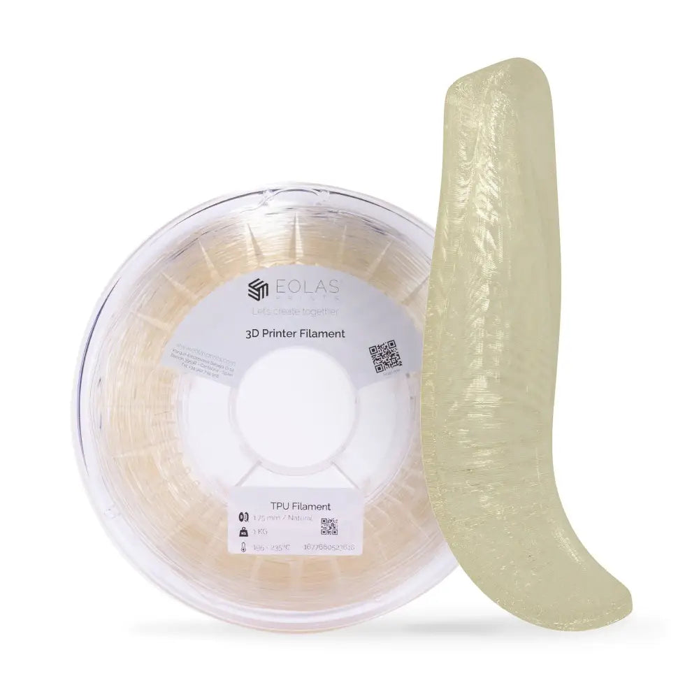 TPU Flex Filament - 93A - 1.75 mm / 250 G / Natural - 3D Printer Filament