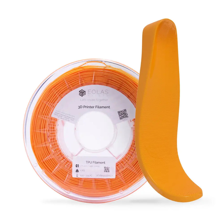 TPU Flex Filament - 93A - 1.75 mm / 250 G / Light Orange - 3D Printer Filament