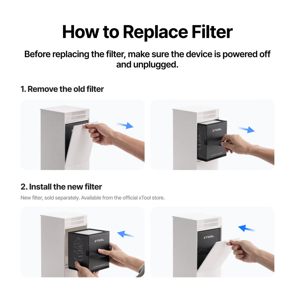 Filterwechsel am Air Purifier Go in zwei Schritten