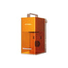 XTool F2 5W IR and 15W Diode Laser Engraver with orange 3D printer, transparent acrylic casing, and black accents