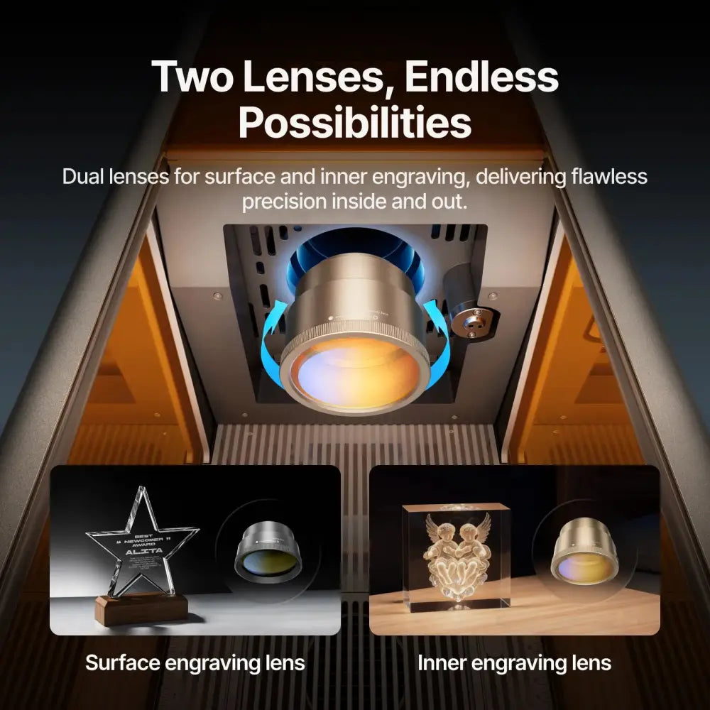 XTool F2 Ultra UV 5W laser engraver with dual precision lenses