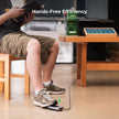 Freihändige Seriengravur mit dem xTool Fußpedal unter dem Tisch