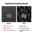 Cutting results with the P3 honeycomb panel compared to without