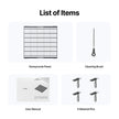 P3 honeycomb panel contents: panel, cleaning brush, manual and 4 material pins
