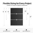 Combine one to three panels to fit the material size