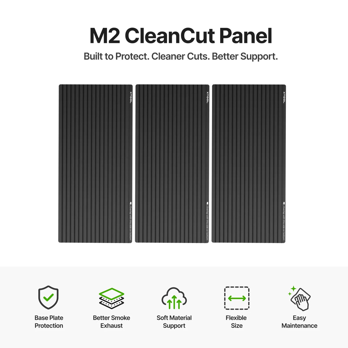 CleanCut Panel overview: protection, smoke exhaust, soft material support