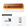 White and orange xtool m2 20w laser engraving machine with transparent lid for precision craft cutting compared to 10w basic xtool
