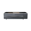 XTool P2S 55W Desktop CO2 Laser Cutter with sleek black and silver design and adjustable platform