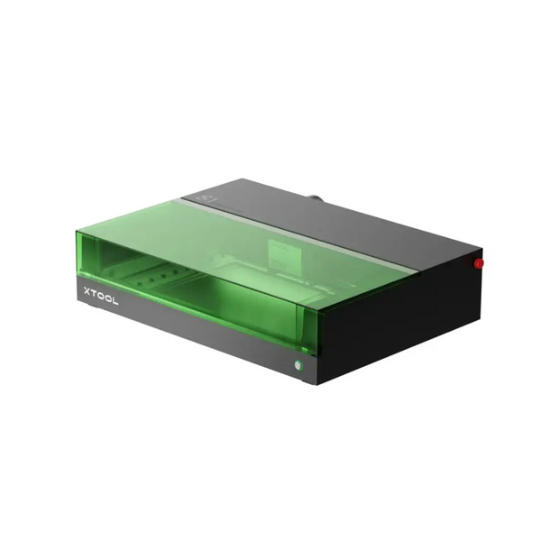 Black and green laser engraver.