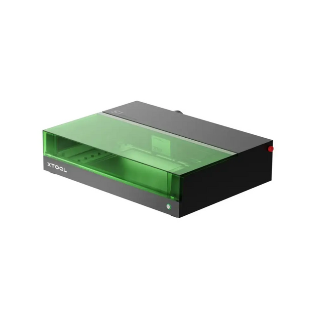 Black and green laser engraver.