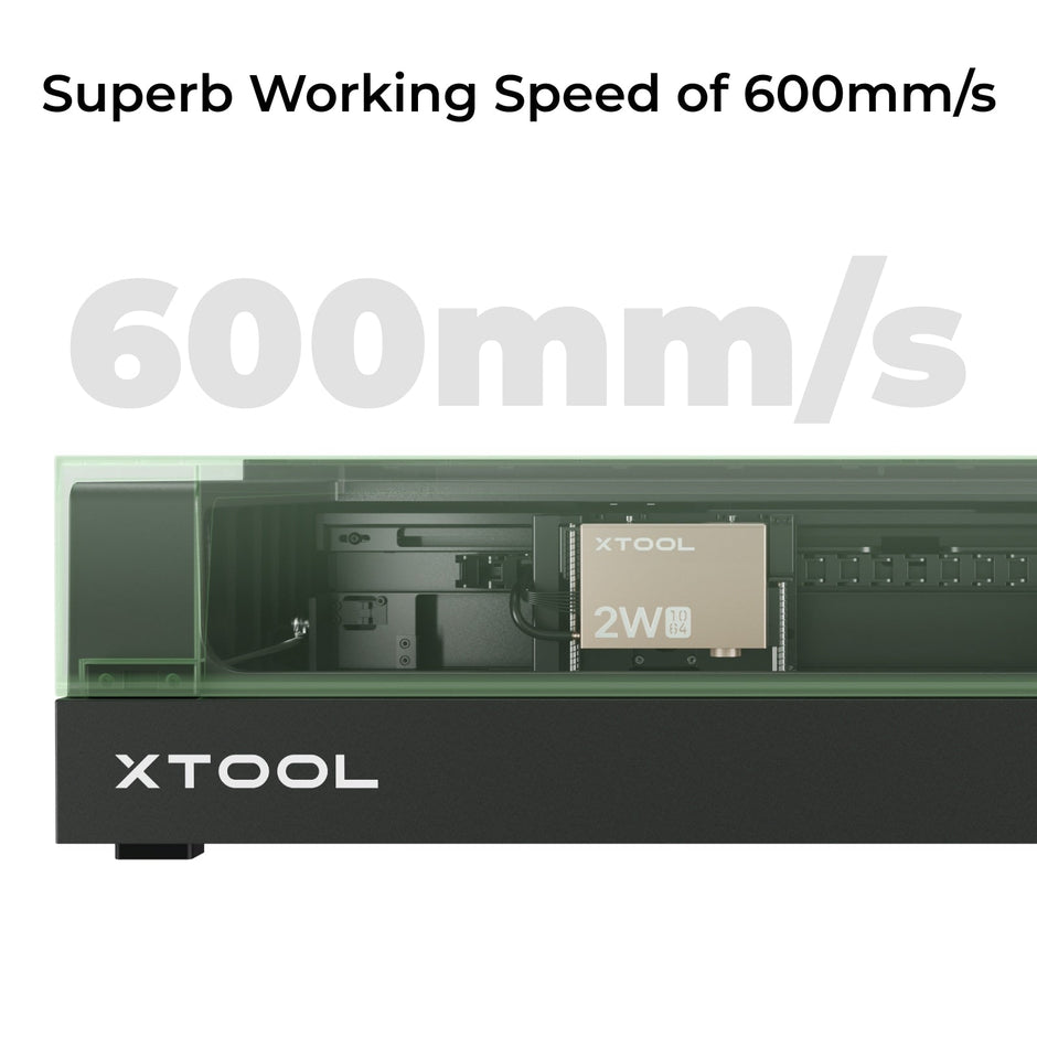 IR module working at 600 mm/s in the xTool S1