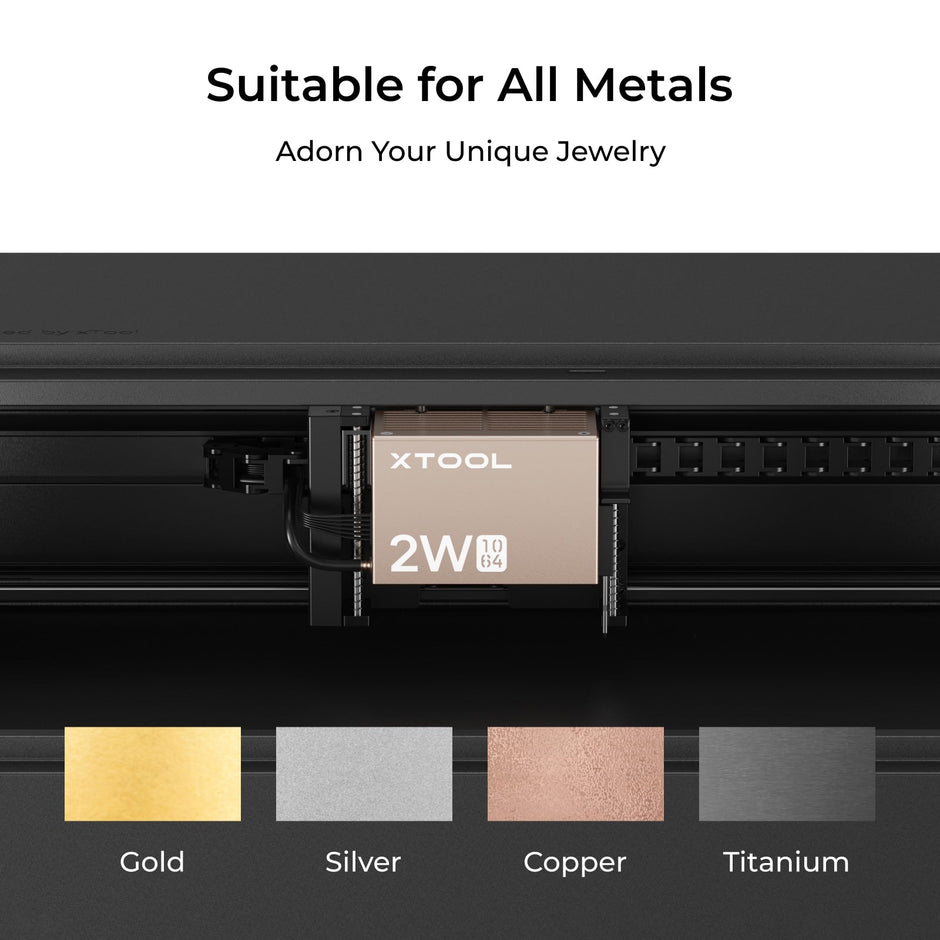 IR module engraving gold, silver, copper and titanium