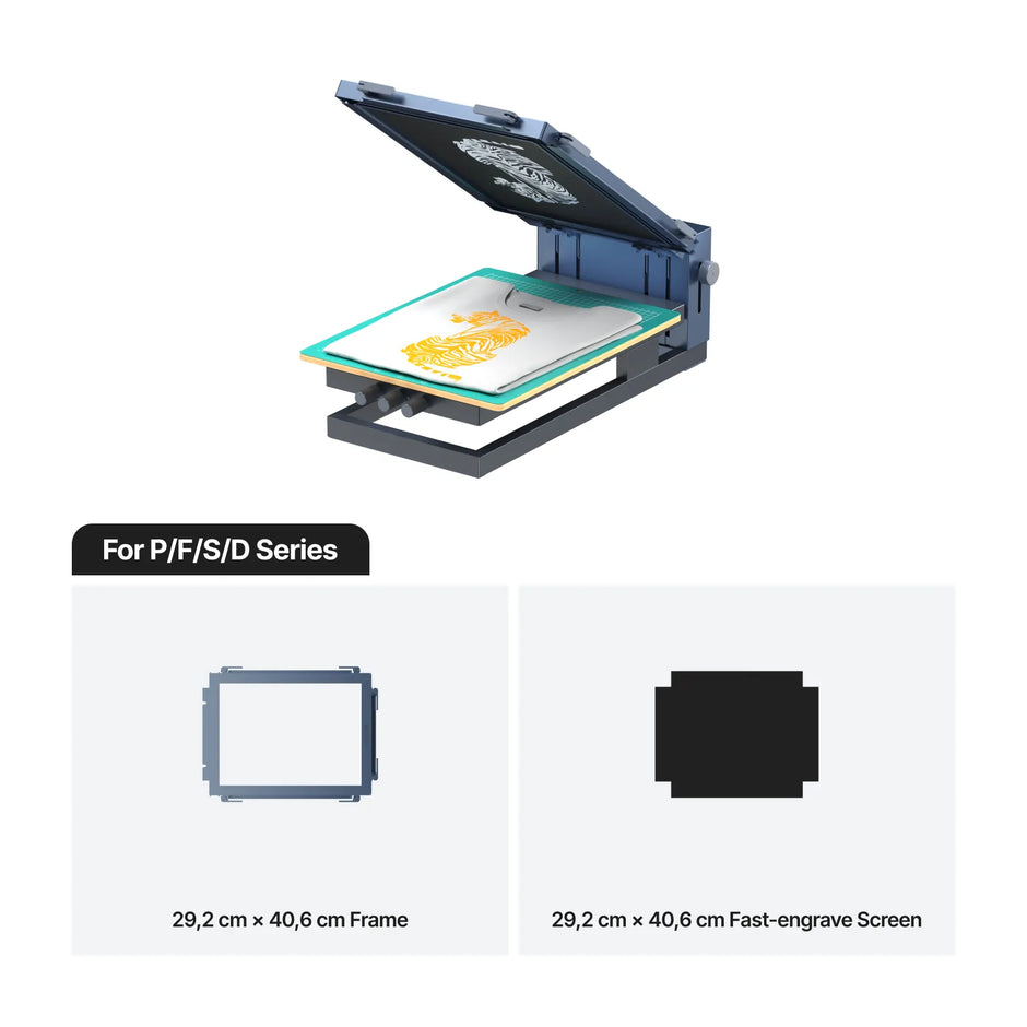 Screen Printer Standardversion für P/F/S/D-Serie mit 29,2 x 40,6 cm Rahmen und Sieb