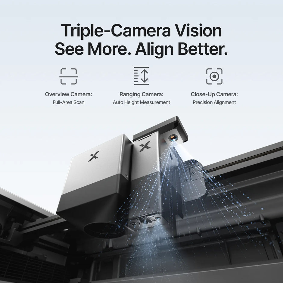 xTool X1 triple-camera system for scanning, measuring and aligning
